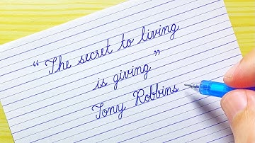 Best Quotes by Tony Robbins | Super clean handwriting | Beautiful English cursive handwriting EP91