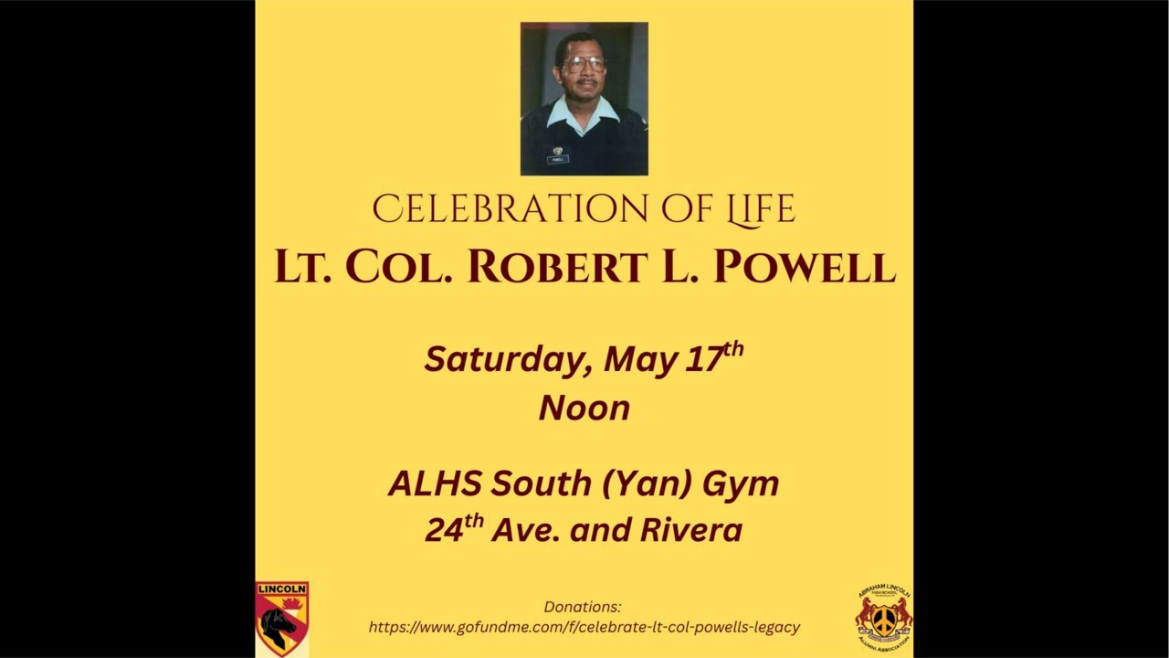 Celebration of Life for Lt. Col. Robert Powell - YouTube