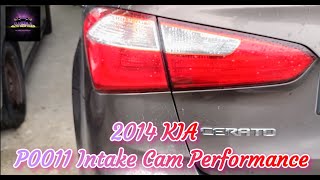 P0011 KIA Cerato with a bank 1 Intake Cam 'A' Performance Fault. Stuck on Advance