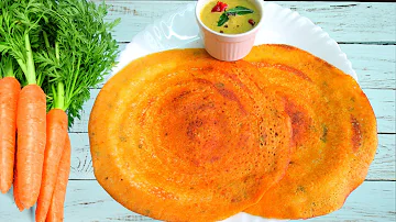 Delicious way to include carrot in your breakfast | carrot dosa recipe | Crispy carrot pancake