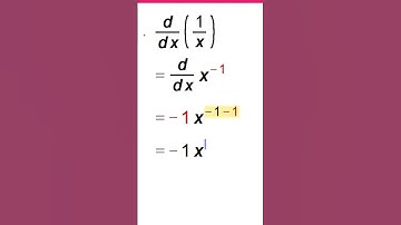 Derivative of 1/x in Seconds! (Power Rule)