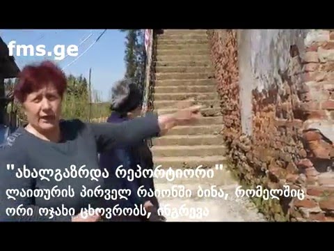 \"ახალგაზრდა რეპორტიორი\" -  ნგრევის პირას მისული ბინა ლაითურში