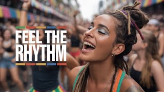 Woman Dancing In Makeup At Festival Crowd Goes Wild