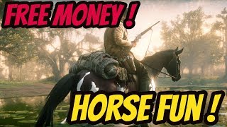 FREE MONEY ! HORSE FUN ! Red Dead Online!