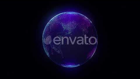 Abstract Futuristic Planet Earth Hologram | Motion Graphics - Envato elements