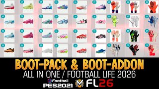 MEGA BOOTPACK &amp; BOOT-ADDON para FL26 ➠ PES 2021 &amp; FOOTBALL LIFE 26