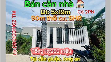 Nhà + đất 90m2, sổ hồng riêng.Giá 1ty350 tại cần giuộc long an . Lh:0901331162 Thi