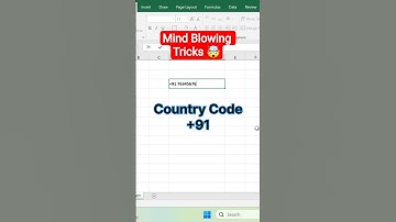 Excel Trick: Phone Number ke aage Country Code Auto Add! 📞🇮🇳 +91! #excel #exceltutorial #exceltips