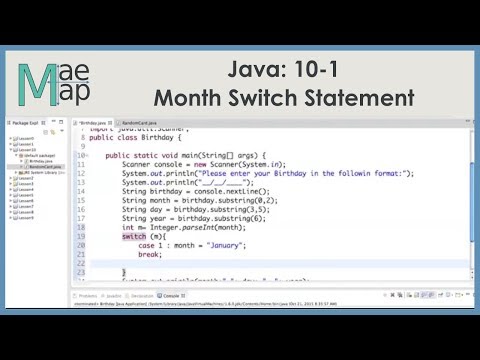 Java: 10-1 Month Switch Example