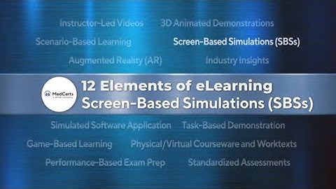 12 Elements of eLearning: Screen-Based Simulations (SBSs)