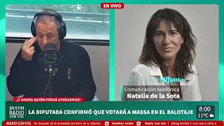 Natalia de la Sota explicó por qué vota a Massa:"Me asusta pensar en la destrucción que plantea LLA"