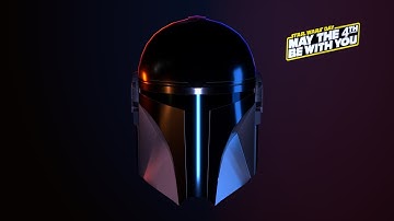 Mandalorian Helmet - Low Poly - Blender 2.83 (Eevee)