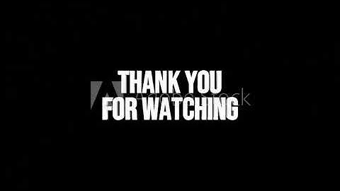 Animation thank you for watching text blur effect with black isolated background. 4k video looping