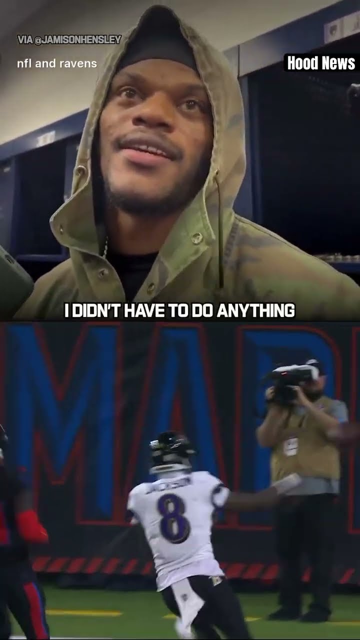 Did it feel that way? #hoodnews #lamarjackson #ravens #baltimoreravens #interview #texans #omg #run