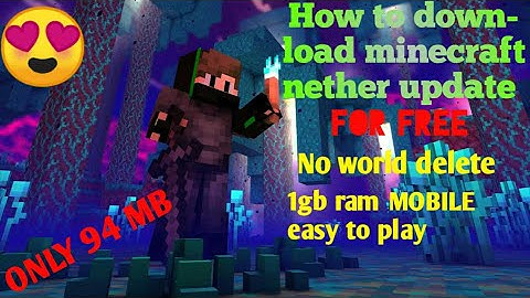 How to download minecraft nether update free.