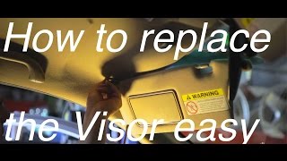 This video will teach you how to replace your worn out driver or
passenger visor. method work for all toyota cars including rav4,
camry, corolla, 4...