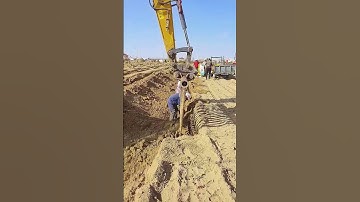The process of digging crops underground- Good tools and machinery make work easy