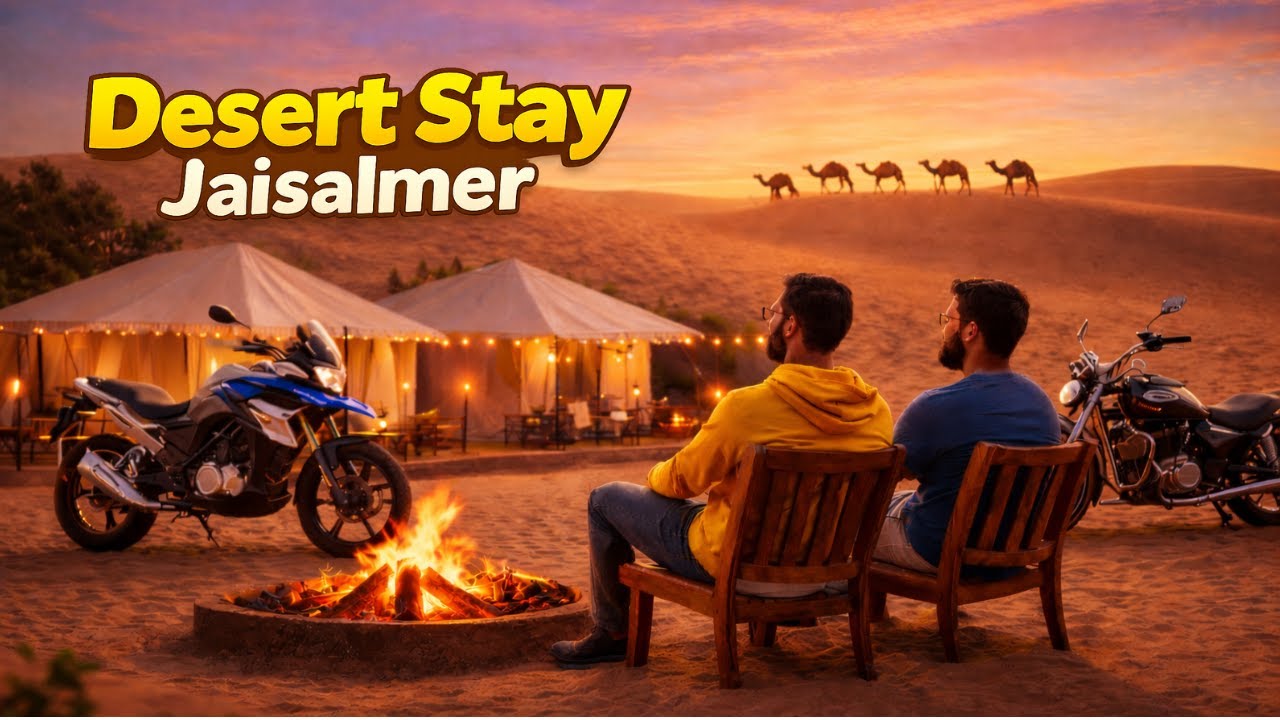 Desert Stay in Jaisalmer | Khuri Sand Dunes | Pal Rajah Desert Camp | Rajasthan Travel Vlog | Ep-4