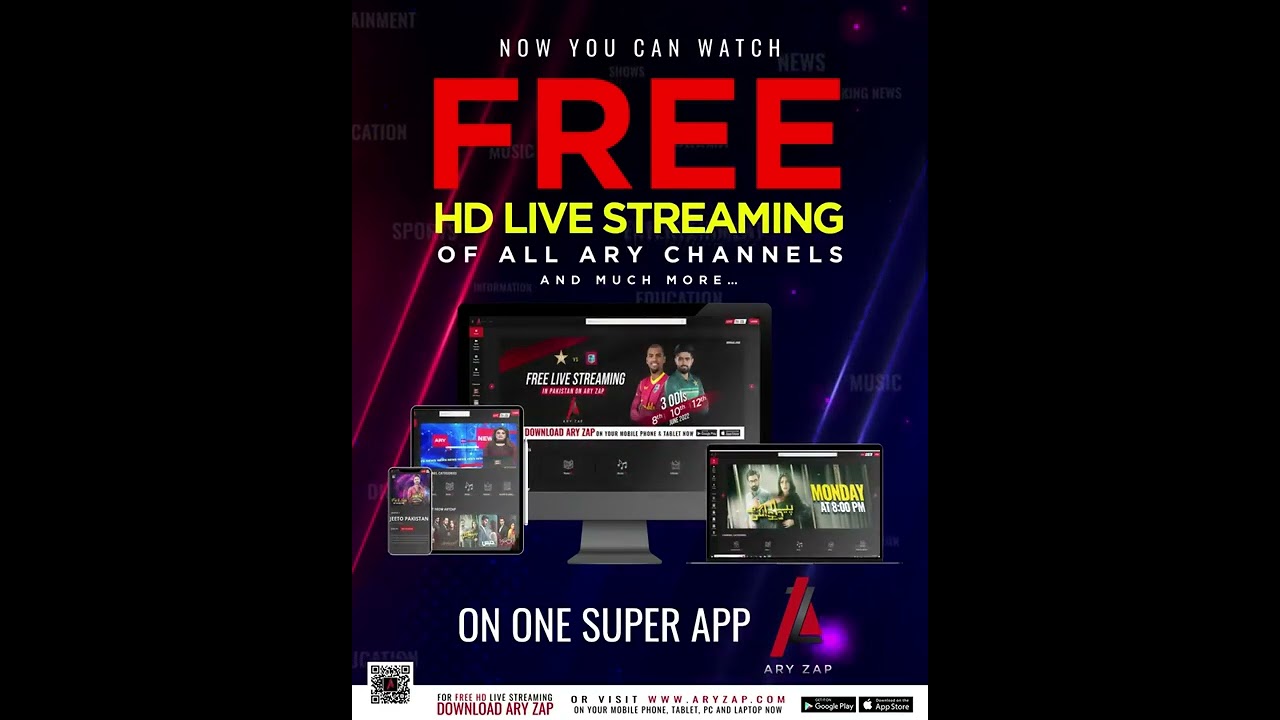 Now you can watch FREE HD LIVE STREAMING of all ARY channels and much more
