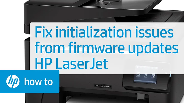 Fixing Initialization Issues from Firmware Updates on HP LaserJet Printers | HP LaserJet | HP