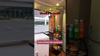 A custom 13-foot-long food trailer, specifically designed for street food vendors.