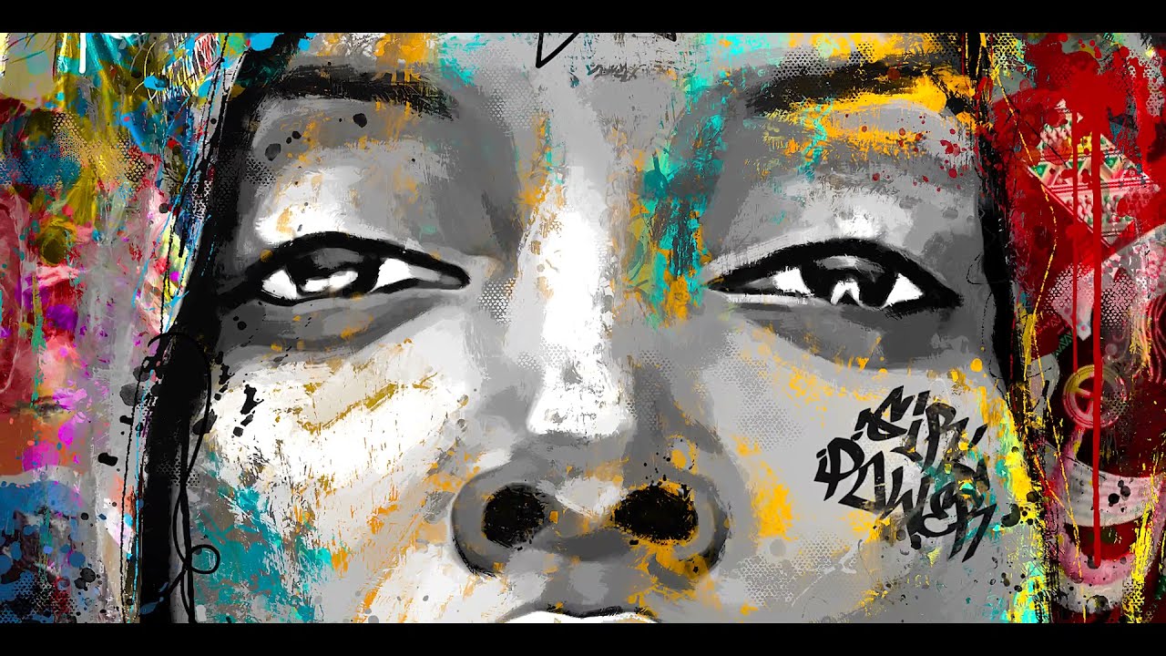 Mirah – Tableau street-art portrait africain