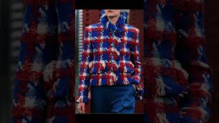 #chanel Métiers d’art 2026 Jacket Cotton & Wool Tweed Red, Blue & White