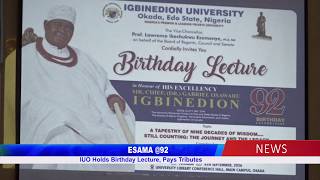ESAMA @92: IUO Holds Birthday Lecture, Pays Tributes