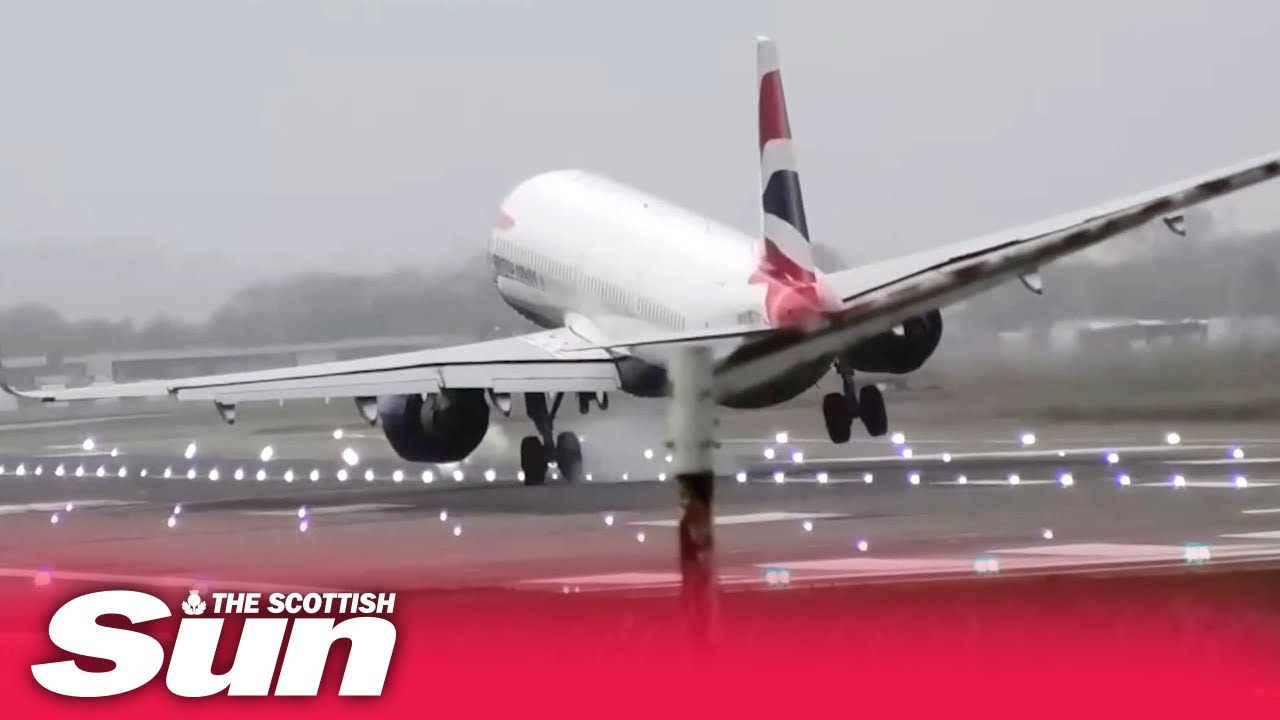 STORM EUNICE: Planes struggle to land at Heathrow due to strong winds ...