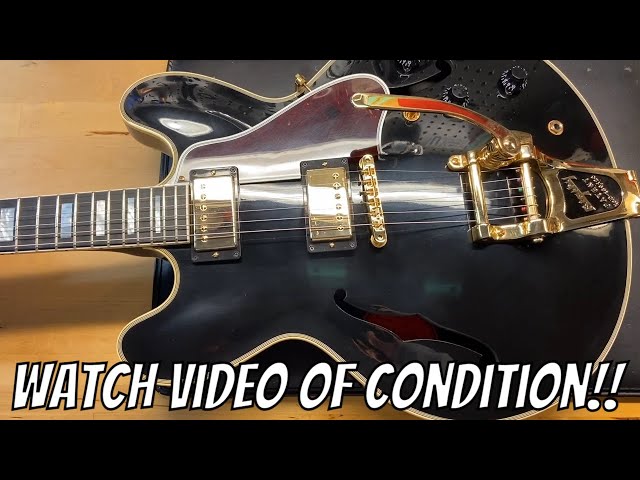 2015 Gibson Memphis ES 355 with Factory Bigsby Black - YouTube