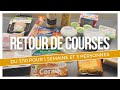 124€ de courses 🛒 pour 1️⃣ semaine et 👩🏻🧔🏻‍♂️👦🏻 personnes + croquettes 🐈