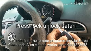 Tata safari storme remote programming  Jai Shree Chamunda Auto electric works jalore 9001323068