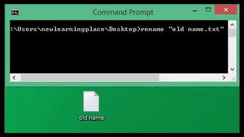 How to rename file or folder using windows command prompt