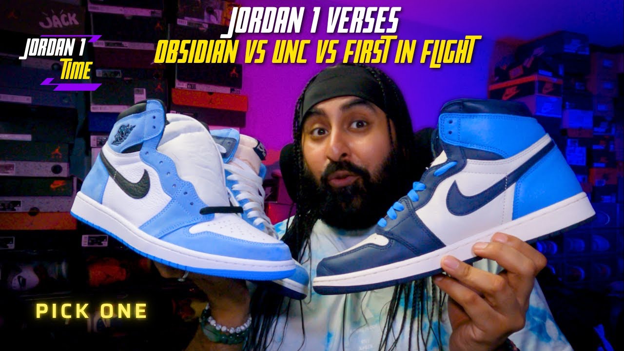 JORDAN 1 UNIVERSITY BLUE VS OBSIDIAN VS FIRST IN FLIGHT, WHAT ARE