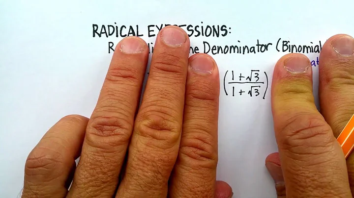 Radical Expressions: Rationalizing the Denominator (Binomials)