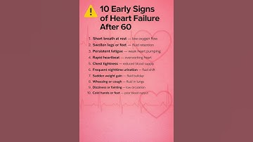 10 Early Signs of Heart Failure After 60 ⚠️ Don’t Ignore These Symptoms