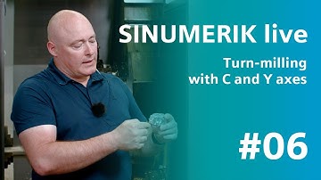 SINUMERIK live Turn-milling with C and Y axes