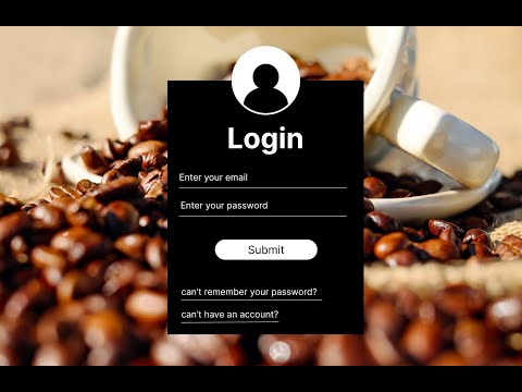 How to make login page with html and css