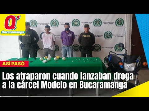 Los atraparon cuando lanzaban droga a la cárcel Modelo en Bucaramanga