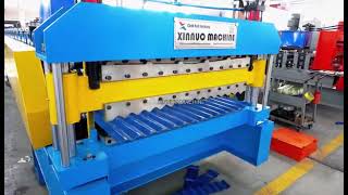 XINNUO Brand High Quality High Speed Double Layer Roof Slab Wallboard Roll Forming Machine