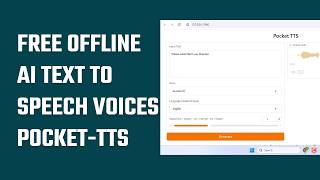 FREE Offline AI Text to Speech Voices | How to Install Pocket-TTS on Windows | TTS