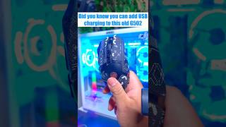 Add USB-C charging to the G502 gaming mouse. #tech #shorts #fyp #gaming