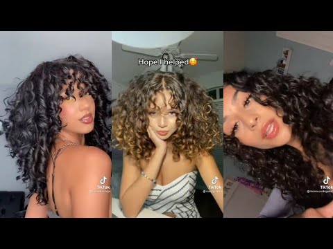 curly hair routine 😍 best tiktok compilation ✨ (part 1)