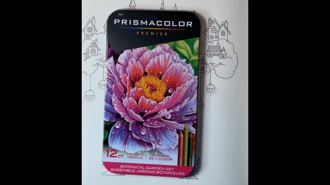 Part 1 Magical Worlds by Johanna Basford, Prismacolor Botanical Set of 12 pencils.