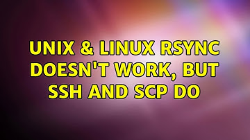 Unix & Linux: rsync doesn