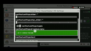 CursorForMcpe V5 - new non functioning settings
