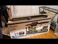 Aqueon led 55 glass aquarium kit unbox and after setup  55 gallon  perfect for home or office