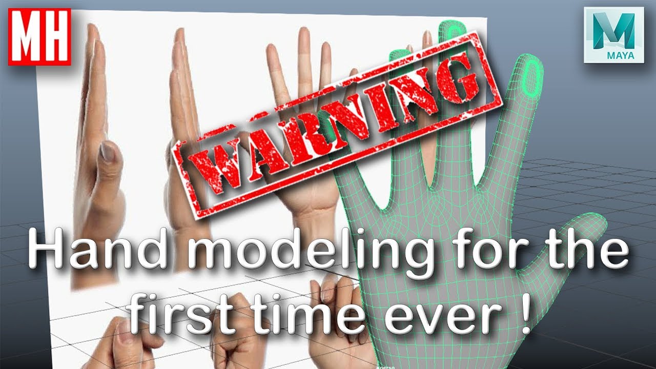 Modeling a Human Hand in Maya for the very first time ever ! - YouTube