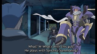 Yusei Synchro Summons Junk Warrior And Defeats Uryu The Guy With The Power Insect Deck