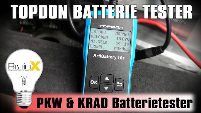 TOPDON BT300P KFZ Batterietester 12V Batterie Prüfer mit Eingebaut Drucker